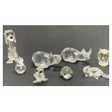 Eight Swarovski Animals
