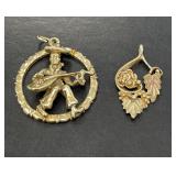 Two 10 KT Charms