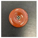 Red Jade Medallion for Pendant