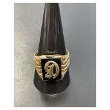 10 KT Mens Initial Ring