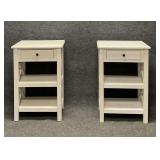 Pair of White End Tables