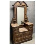 Antique Mahogany Eastlake Victorian Dresser
