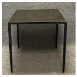 Tinted Glass Top Table with Cast Iron Legs