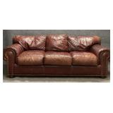 Burgundy Leather Sofa