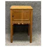 Vintage Wood One Door Cabinet Night Stand