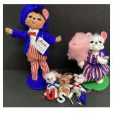 Annalee Hand Crafted July 4th Mice