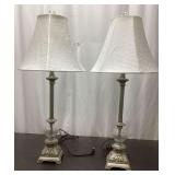 Pair of Candlestick Style Lamps