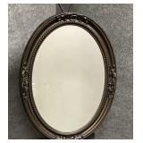 Resin Frame Oval Beveled Glass Mirror