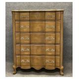 French Provincial Five Drawer Chest