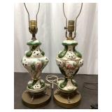 Vintage Capodimonte Table Lamps