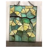 Ginkgo Leaves, Stained Glass Panel