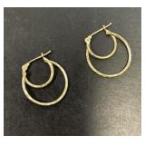 14 KT Double Hoop Earrings