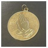 14 KT Prayer Pendant