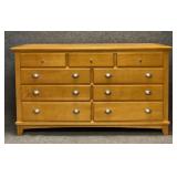 Maple Nine Drawer Dresser