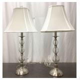 Pair of Crackle Ball Table Lamps