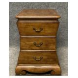 Two Drawer Hardwood End Table