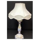 Capodimonte Porcelain Floral Italian Lamp