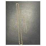 14 KT Chain and 14 KT Bracelet