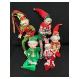 Five Bendable Elf Dolls