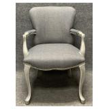 Grey Upholstered Arm Accent Chair