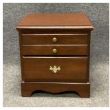 Vintage Cherry Two Drawer Night Stand