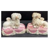 Pair of Staffordshire 19th C Poodles