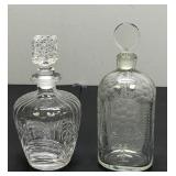 Two Lead Crystal Decanters