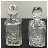 Two Lead Crystal Decanters