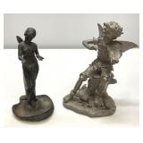 Two Fairies, One Cast Metal, One Resin