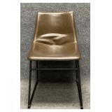 Brown Leather Accent Chair