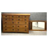 Basset Furniture Oak Ten Drawer Dresser
