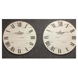 Two Standard Clock Company Clock Faces