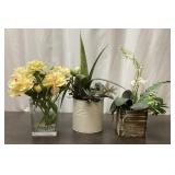 Lot of Three Artificial Plants
