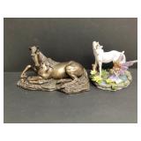 Cold Cast Bronze and Resin Unicorns