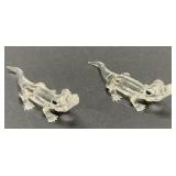 Two Swarovski Miniature Alligators
