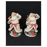 Two Matching Santa Music Boxes