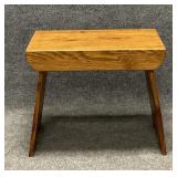 Vintage Oak Wood Stool/Bench