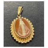 Gold-Filled Cameo Pendant