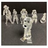 Swarovski Pluto and Five Glass Poodles