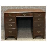 Vintage Mahogany Kneehole Desk