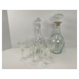 Two Decanters and Six Glasses