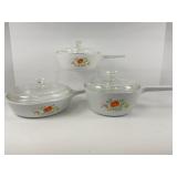 Six Pieces Vintage Corning Ware