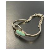Sterling, Turquoise and Topaz Bracelet