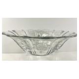 Etched Crystal Centerpiece Bowl