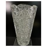 Hand-cut Vintage Glass Vase