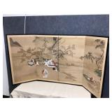 Japanese Four-Panel Folding Tabletop Screen