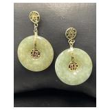 14 KT Jade Earrings
