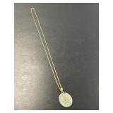 14 KT Jade Pendant