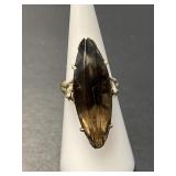 Vintage 14 KT Smoky Quartz Ring