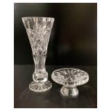Crystal Vase and Candle Holder